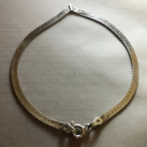 925 chevron  Silver bracelet